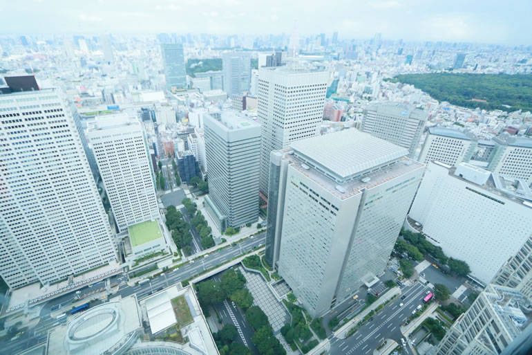 新宿都庁　展望台の景色